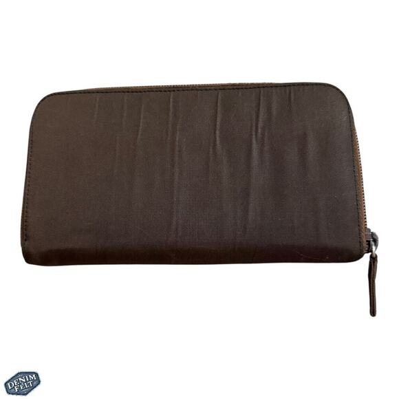 Prada Vintage Brown Nylon Zip-Around Continental Long Wallet - Picture 3 of 16